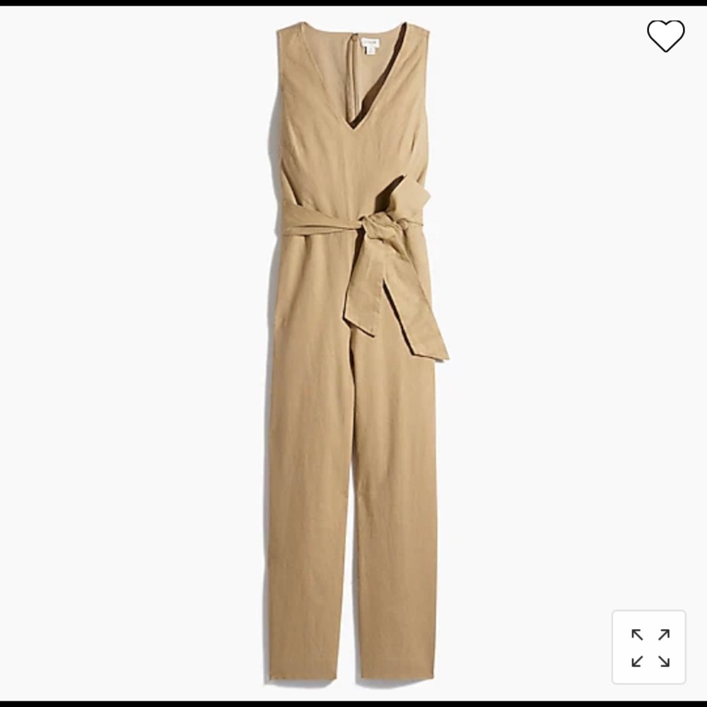 NEW J. Crew - Linen V-neck Jumpsuit (00)